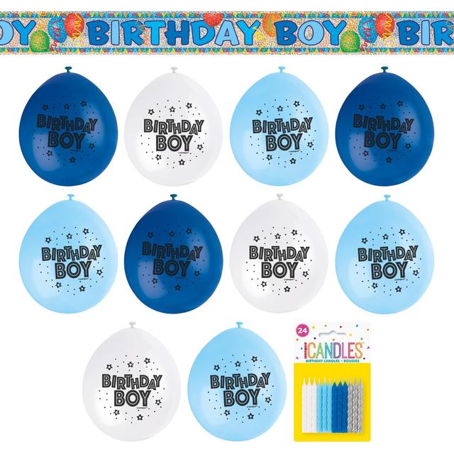 Blue Birthday Boy Party Kit   3 per pack GOODS M&S   