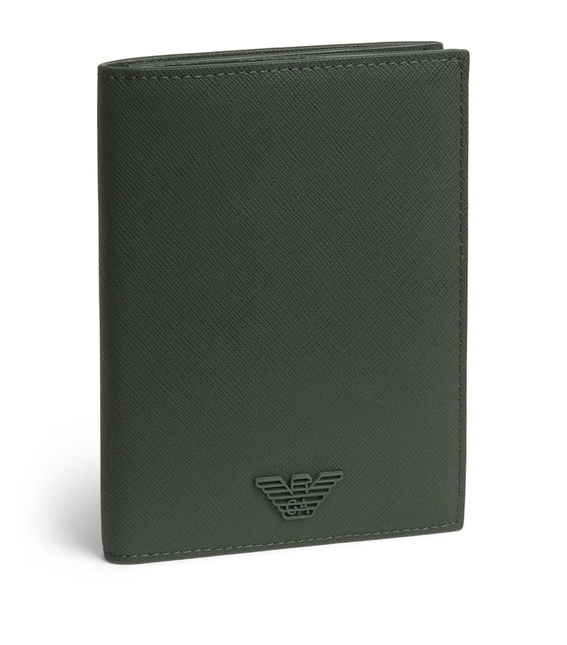 Emporio Armani Saffiano leather passport holder, UK version