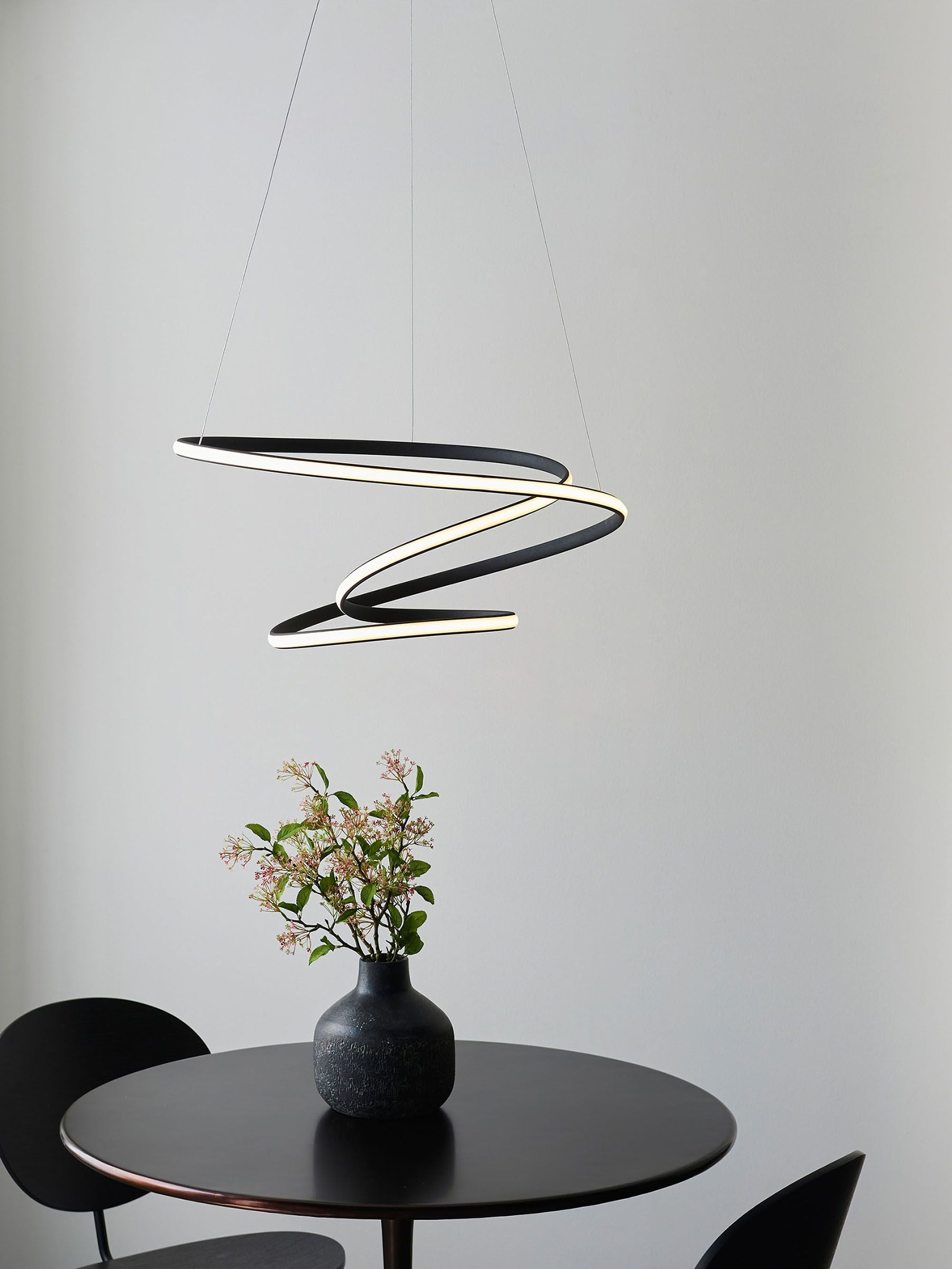 Gallery Home Black Delta ceiling pendant light, imported from the UK