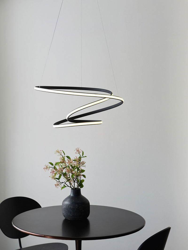 Gallery Home Black Delta ceiling pendant light, imported from the UK