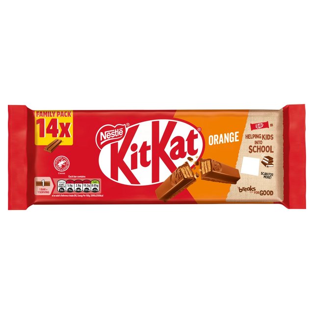 KitKat 2 Finger Orange Chocolate Biscuit Bar   14 x 20.7g GOODS M&S   