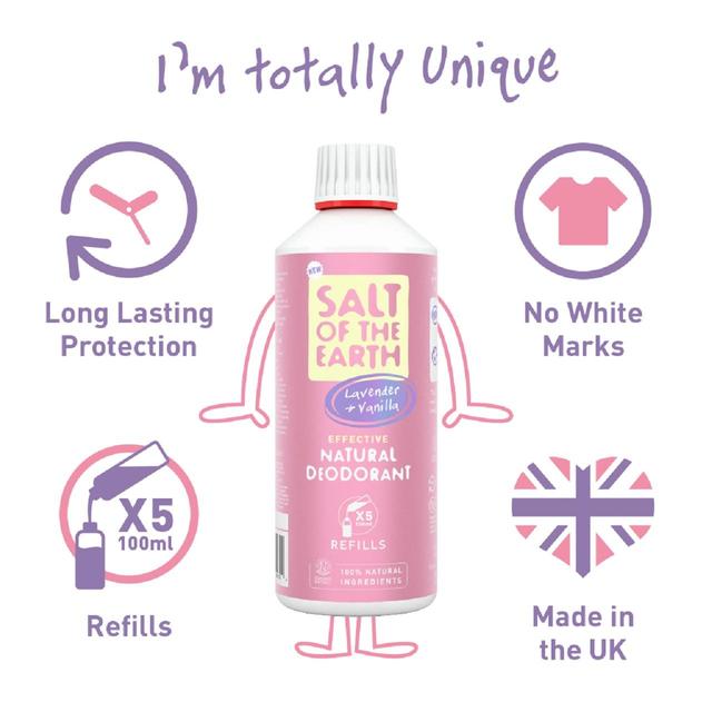 Salt of the Earth Lavender & Vanilla Natural Deodorant Spray Refill   500ml GOODS M&S   