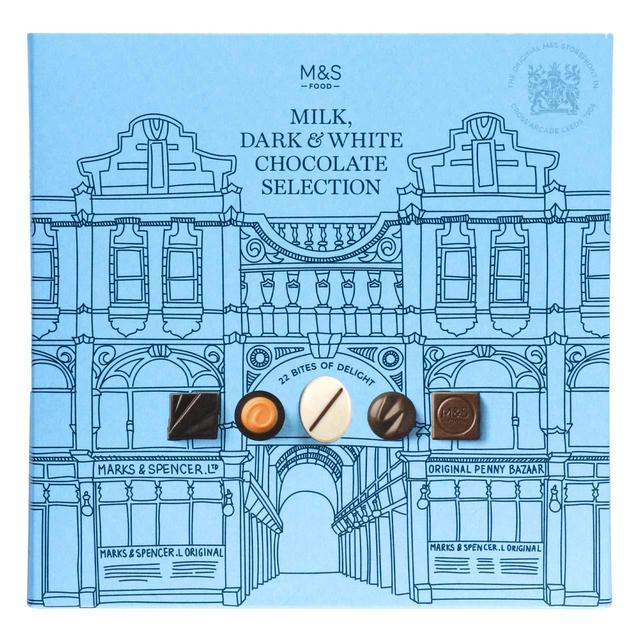 M&S Milk Dark & White Chocolate Selection Box   300g