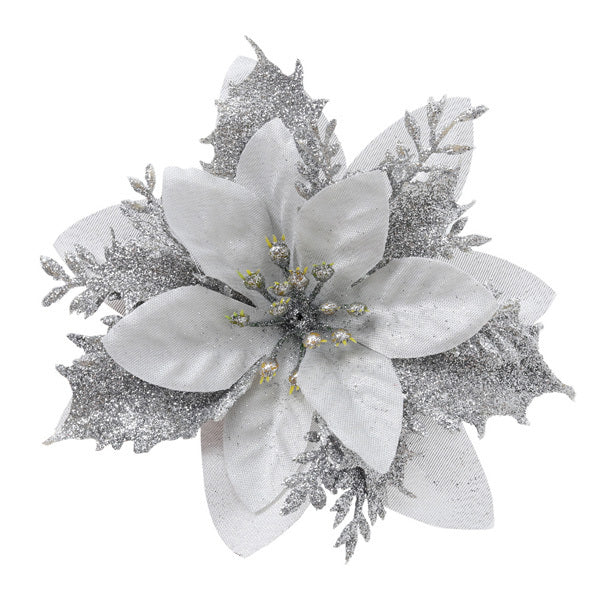Livingandhome artificial poinsettia flowers 4 pieces, UK version