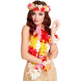 Smiffys Hawaiian Set Deluxe with garland headband and wristband - British product