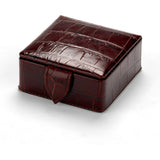 Aspinal of London croc-embossed leather stud box, imported from the UK