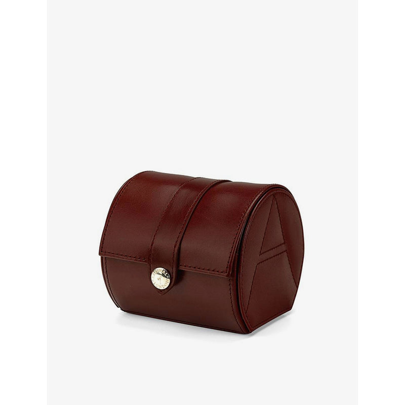 Aspinal of London travel logo-print leather watch box - British product