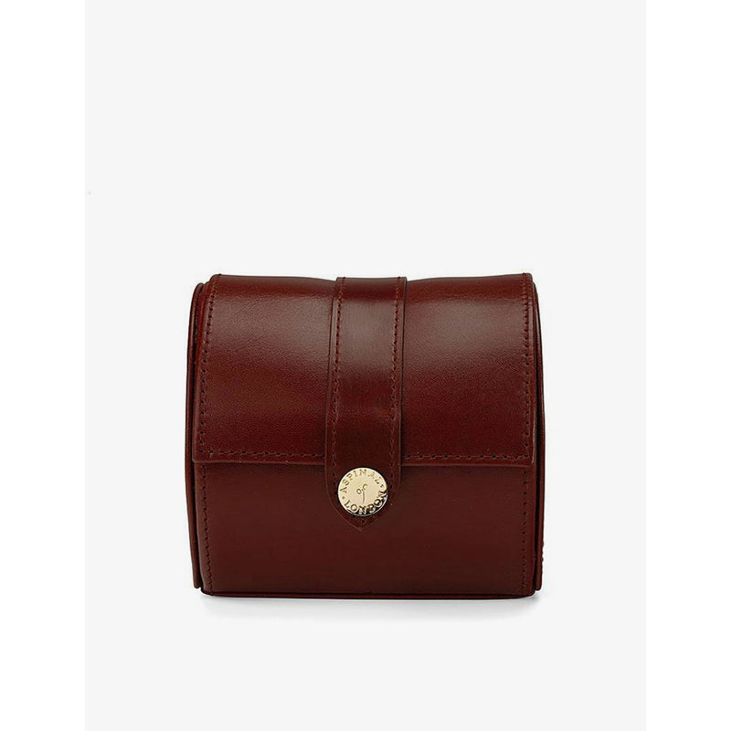 Aspinal of London travel logo-print leather watch box - British product