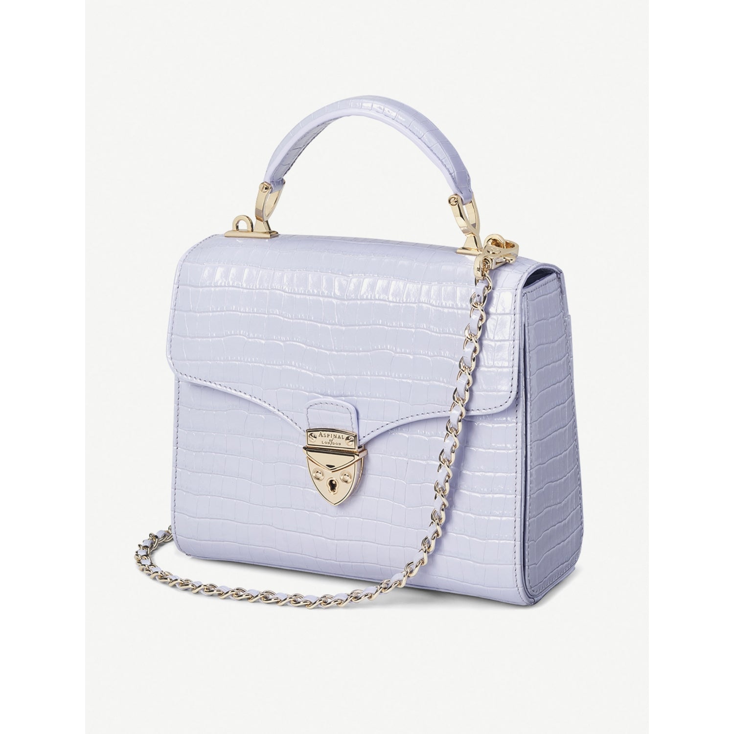 Aspinal of London Mayfair croc-embossed leather tote, imported from the UK