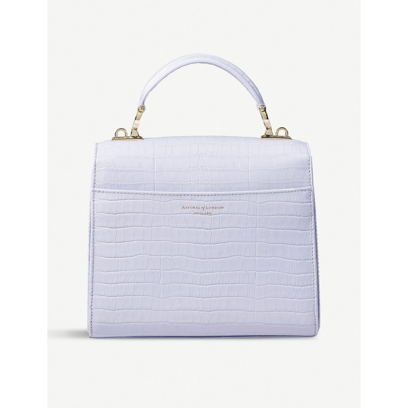 Aspinal of London Mayfair croc-embossed leather tote, imported from the UK