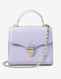 Aspinal of London Mayfair croc-embossed leather tote, imported from the UK