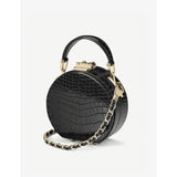 Aspinal of London Hat Box mini croc-embossed leather cross-body bag - British product