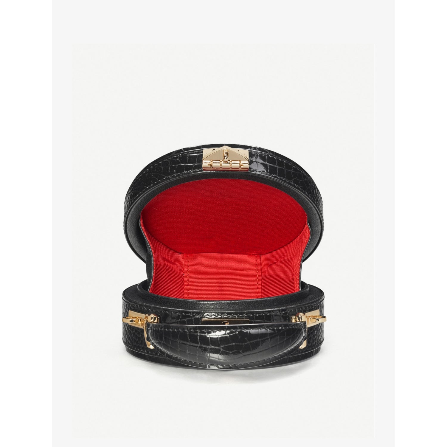 Aspinal of London Hat Box mini croc-embossed leather cross-body bag - British product