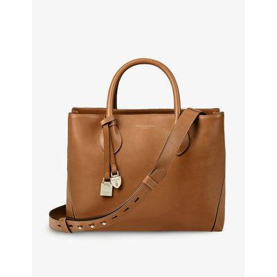 selfridges Aspinal of London London Midi Leather Tote Bag- Buy online at McGrocer