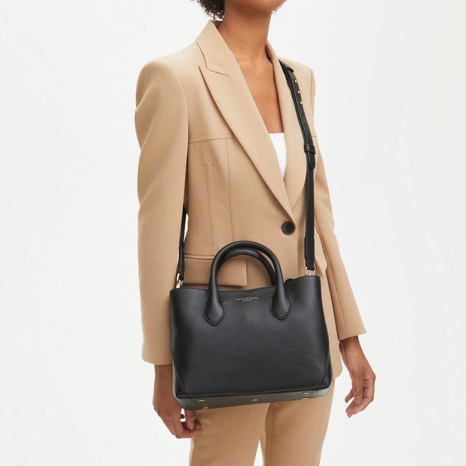 Aspinal of London small leather tote bag - British product