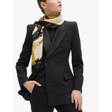 Aspinal of London graphic-print silk scarf 90cm (British brand)