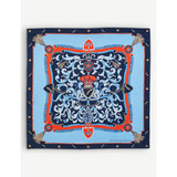 Aspinal of London silk scarf graphic print 19cm, imported from the UK