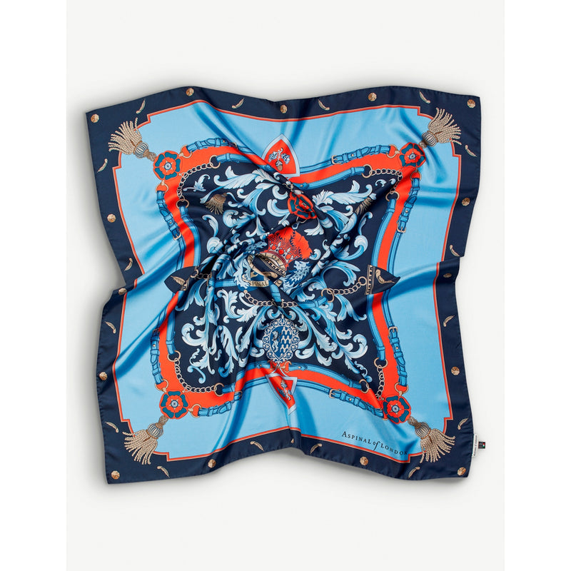 Aspinal of London silk scarf graphic print 19cm, imported from the UK