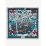 Aspinal of London robin graphic-print silk scarf 90cm - British product