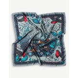 Aspinal of London robin graphic-print silk scarf 90cm - British product