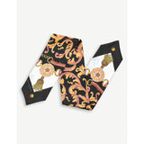Aspinal of London graphic-print silk scarf 9cm by 90cm (British brand)