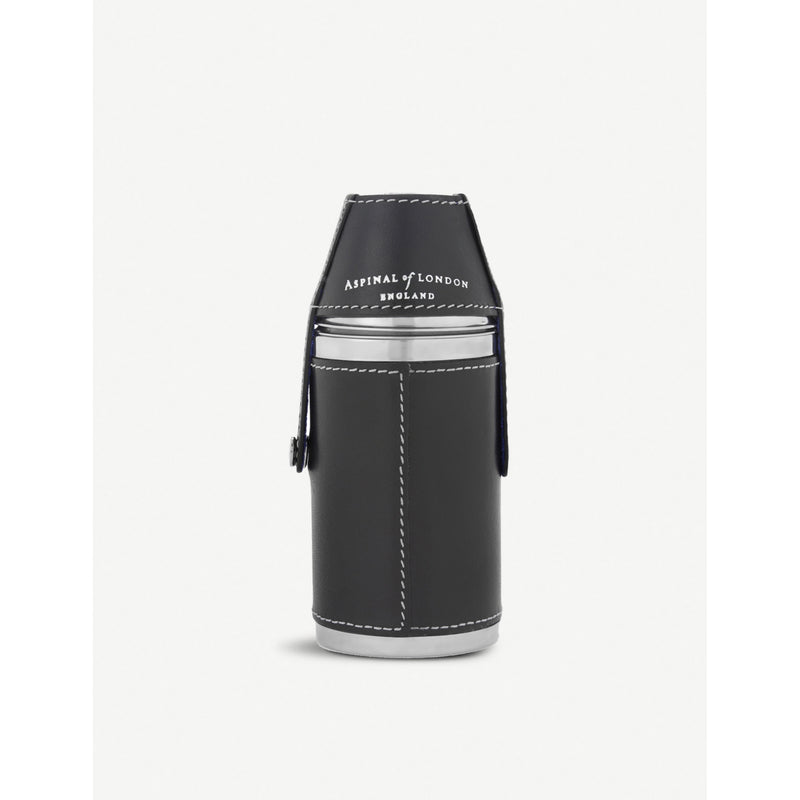 Aspinal of London Hunter flask set leather stainless steel - British product