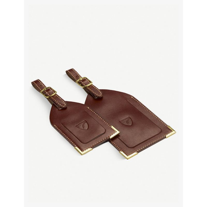 Aspinal of London logo-print luggage tag set of two - British product