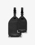 Aspinal of London logo-print leather luggage tags, large and small - British product