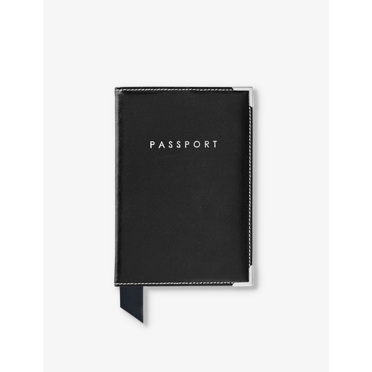 Aspinal London logo-print passport cover 14cm x 9.5cm - British product