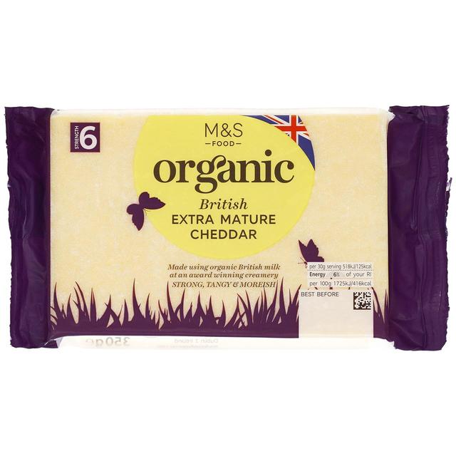 M&S Organic British Extra Mature Cheddar   350g