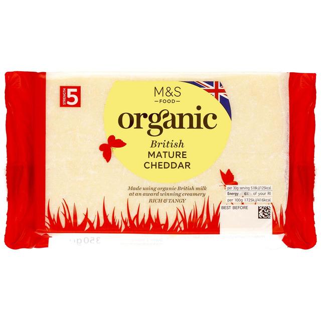 M&S Organic British Mature Cheddar   350g