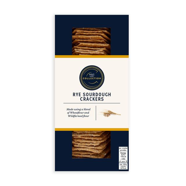 M&S Collection Rye Sourdough Crackers   130g