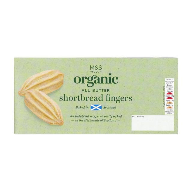 M&S Organic All Butter Shortbread Fingers   175g