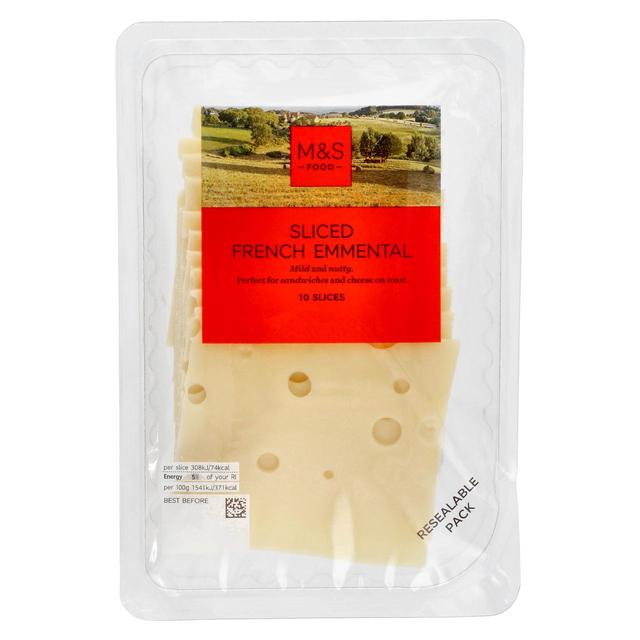 M&S French Sliced Emmental 10 Slices   200g