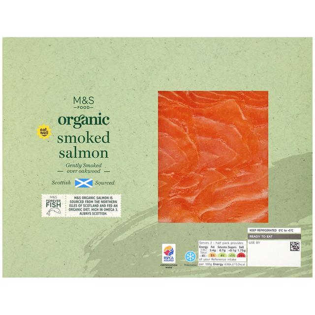 M&S Organic Smoked Salmon   100g GOODS M&S   