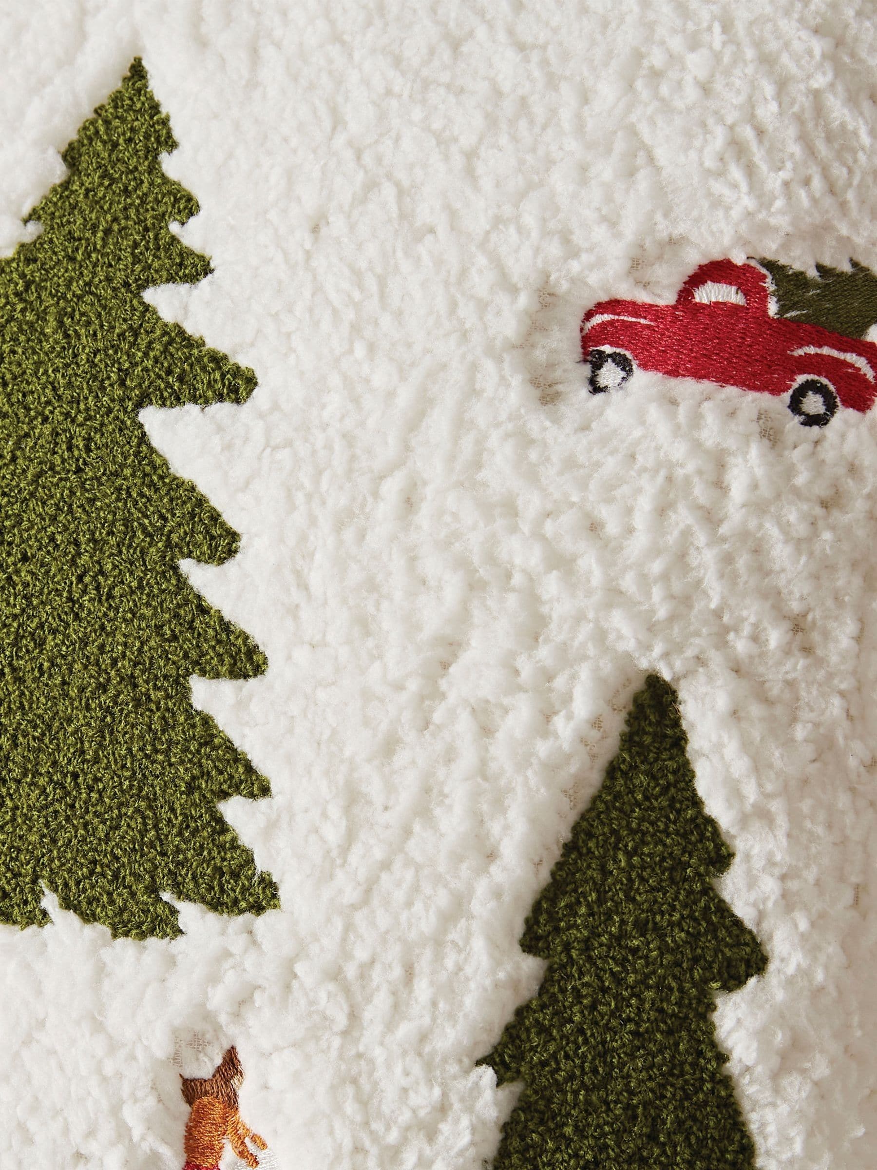 Catherine Lansfield boucle Christmas cushion 45x45cm, imported from the UK