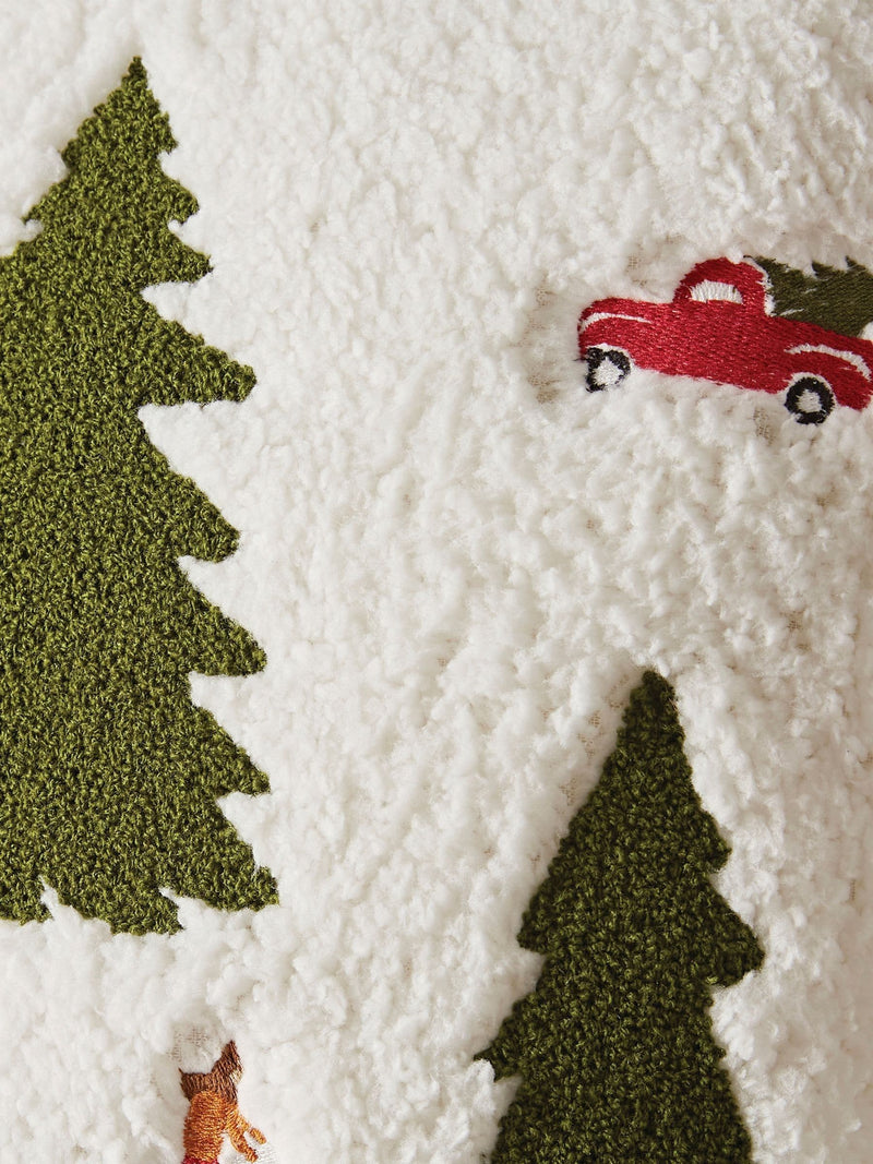 Catherine Lansfield boucle Christmas cushion 45x45cm, imported from the UK