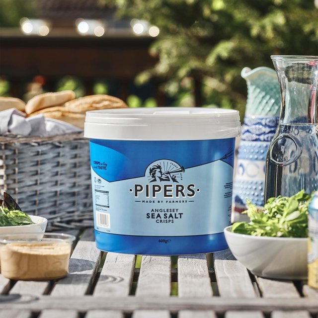 Pipers Anglesey Sea Salt Crisps Sharing Tub   600g