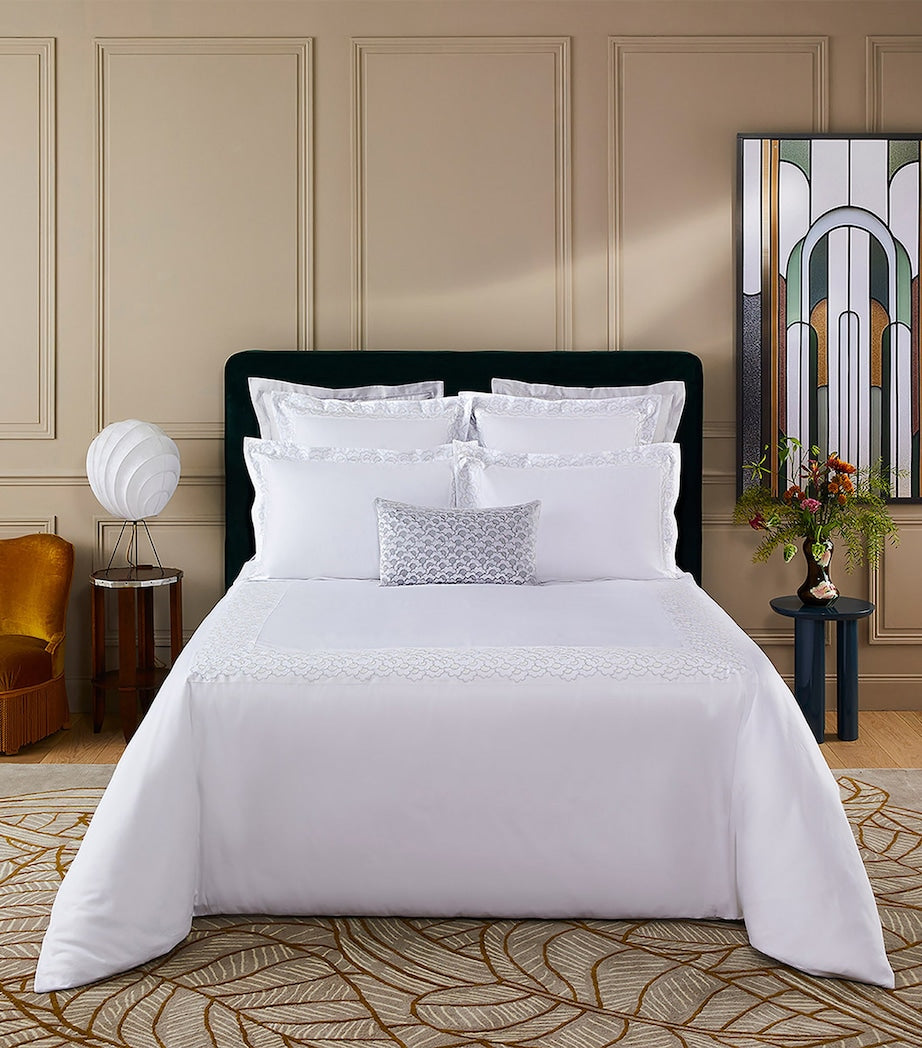 Yves Delorme Festons rectangular cushion cover 33cm x 57cm (British brand)