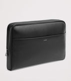 Aviteur leather trolley-sleeve laptop case - British product