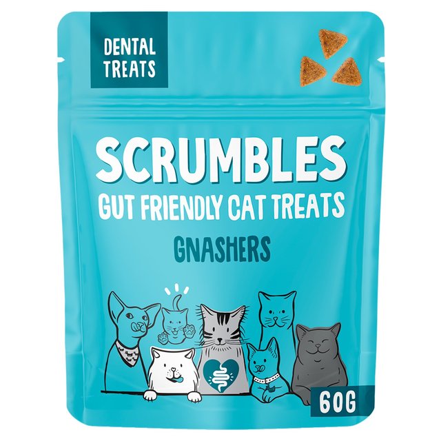 Scrumbles Cat Dental Treats Grain Free Gnashers   60g