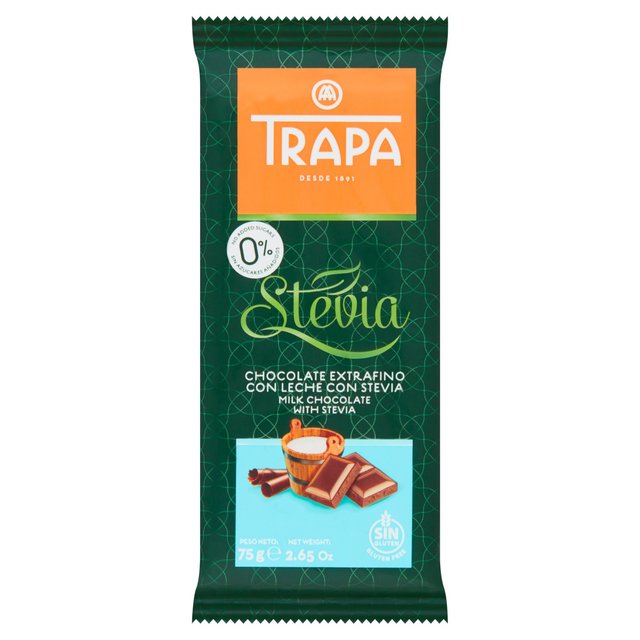 Trapa Milk Chocolate with Stevia   75g