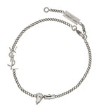 Saint Laurent Crystal Monogram Chain Bracelet, imported from the UK