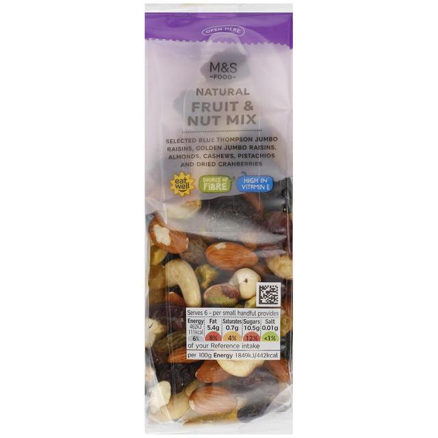 M&S Natural Fruit & Nut Selection   150g