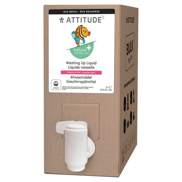 ATTITUDE Bulk to Go Bottle & Washing Up Liquid Fragrance Free   2L GOODS M&S   