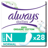 Always Dailies Organic Cotton Protection Normal Panty Liners   28 per pack GOODS M&S   