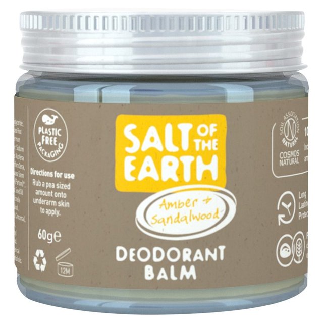 Salt of the Earth Amber & Sandalwood Natural Deodorant Balm   60g GOODS M&S   