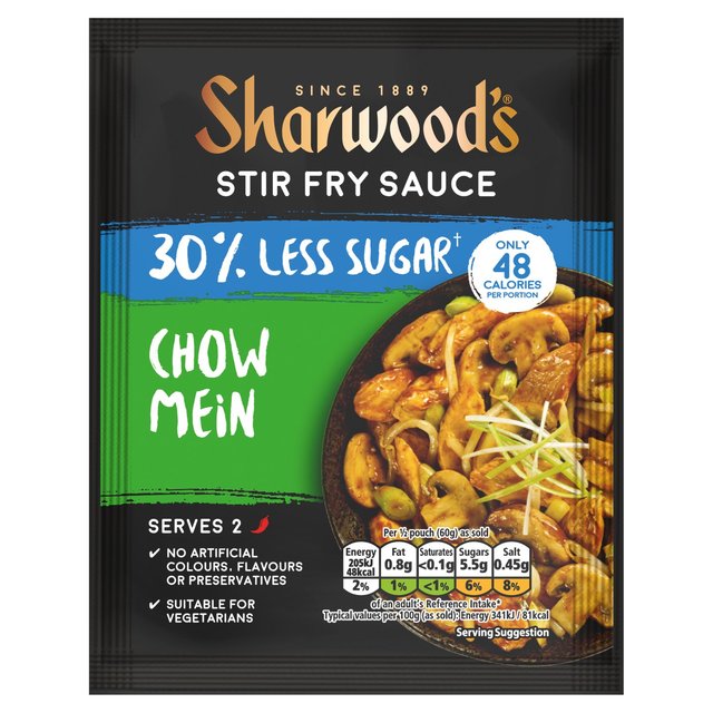 Sharwood's Chow Mein 30% Less Sugar Stir Fry Sachet   120g GOODS M&S   