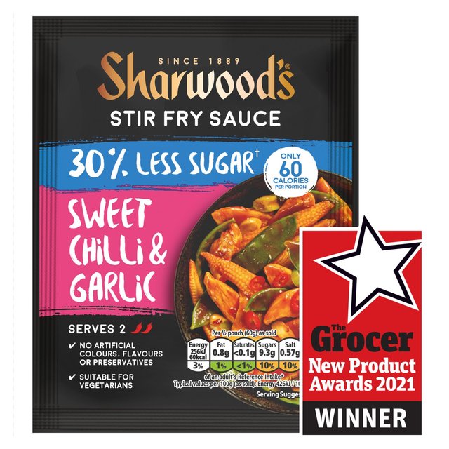 Sharwood's Sweet Chilli 30% Less Sugar Stir Fry Sachet   120g