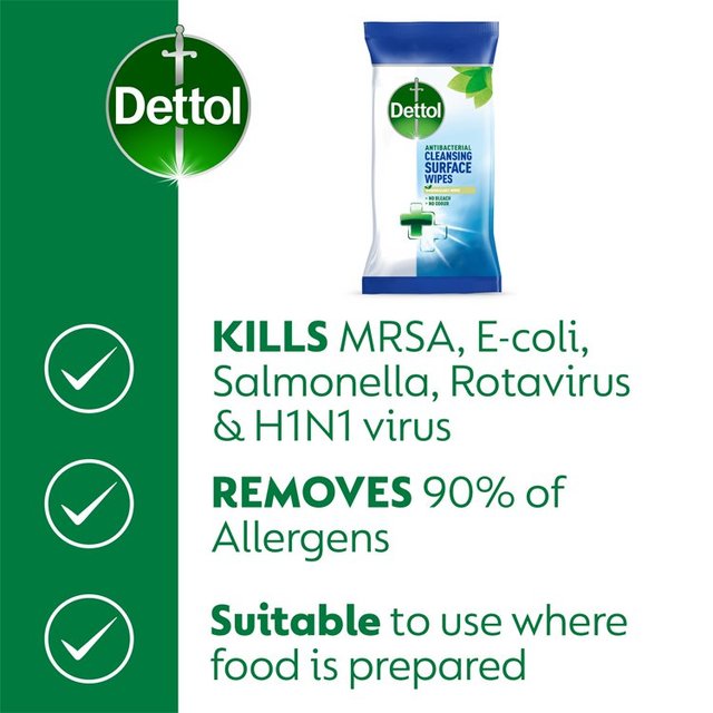 Dettol Antibacterial Biodegradable Multi Surface Cleansing Wipes   3 x 110 per pack GOODS M&S   